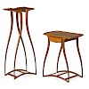 RICHARD TANNEN Two curved-leg tables
