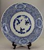 Signed Early Antique Chinese Blue/White Charger