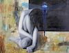 Chenghai Qiang '93 Painting of Kneeling Woman