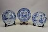 (3) Chinese Blue/White Porcelain Dishes