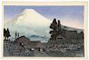 Two Japanese woodblock prints of Mt. Fuji, by Higuchi, 9 1/4'' x 14 1/2''.