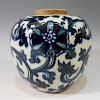 CHINESE ANTIQUE BLUE AND WHITE JAR - 18TH CENTURY