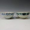 2 CHINESE ANTIQUE BLUE WHITE PORCELAIN CUP - KANGXI
