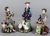 Three Chinese porcelain female figures, 20th c., tallest - 11 1/2''.