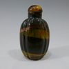CHINESE ANTIQUE SNUFF BOTTLE - TIGERS EYE - QING DYNASTY
