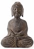 Southeast Asian carved stone Buddha, 12 1/2'' h.