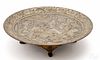 Japanese Meiji period bronze footed tray, 2 1/2'' h., 10 1/4'' w.