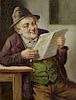 H. Smith, Painting of Old Man Reading Newspaper