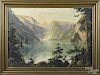 Oil on canvas mountain landscape, early/mid 20th c., signed E. Scheddin, 27 1/2'' x 35 1/2''.