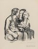 Käthe Kollwitz (German, 1867-1945)  Zwei schwatzende Frauen mit zwei Kindern