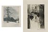 Alfred Stieglitz (American, 1864-1946)  Four Photogravures:  A Winter Sky, Central Park