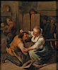 School of Jan Steen (Dutch, 1626-1679)  Tavern Interior with Tussling Couple