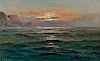 Nels Hagerup (American, 1864-1922)  Coastal View at Sunset