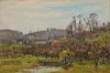 John Joseph Enneking (American, 1841-1916)  Hillside Landscape and Farm