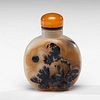 Chinese Carved Agate Snuff Bottle 