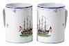 Pair Chinese Export Mugs for The American Market