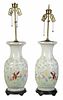 Pair of Chinese Vases Converted to Lamps
