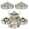 Pair English Silver Entrees, later Lazy Susan