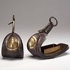 Pair of Bronze and Brass Japanese Stirrups 