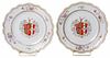 Pair of Armorial Chinese Export Plates
