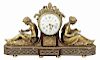 Louis Philippe Gilt Bronze and Marble Clock