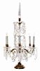 Louis XV Style Cut Crystal Table Sconce