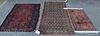 Lot of 3  Antique Area Rugs.