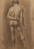 20th C. Male Nude Study, Signed