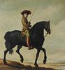 OIL PAINTING, 20TH CENTURY, 'MAN ON HORSE' SIGNED