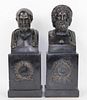 PAIR OF DECORATIVE, GODDESS BOOK ENDS