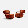 Milo Baughman, lounge chairs, pair