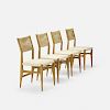 Gio Ponti, dining chairs model 116, set of four