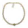 Fred Paris 18k Gold Diamond Emerald Necklace
