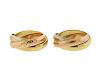 Cartier Trinity 18k Gold Band Ring Set Sz 50