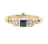 Cartier 18k Gold Diamond Sapphire Ring