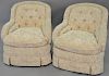 Pair of baker upholstered easy chairs