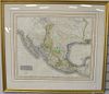 John Thomson, Spanish North America, double page engraved map of Texas and Mexico, sight size 20 3/4" x 25".  
Provenance: Pr