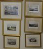 Group of thirteen and matted lithographs and prints to include Harper's Weekly, Frank Leslie's, Pennsylvania Building, Warren
