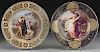 (2) 19th C. Royal Vienna allegorical plates