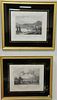 Four framed lithographs to include GJ Emblem The Post Office St. Paul's Cathedral and Bull and Mouth Inn, Sydney F. Lucas, Ne