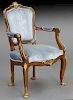 Louis XV style bronze mounted desk chair