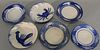 Six Dedham pottery plates including turtles, lobster, and crab. dia. 7 3/4in. to 8 1/2in.