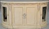 Henredon Visage marble top sideboard with bowed glass doors, ht. 42in., wd. 81in., dp. 26in.