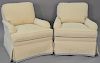 Pair of Charles Stewart upholstered easy chairs