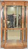 Henredon Grand Provenance crystal cabinet with bowed glass edges, ht. 84in., wd. 48 1/2in., dp. 16 1/2in.