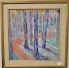Two piece lot to include a William Charles Palmer (1906-1987), oil on canvas, Winter Glen, having Midtown Gallery New York la