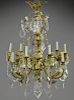 Louis XV style bronze-dore 8-light chandelier