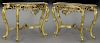 Pr. Italian carved and gilt wood consoles,