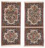 A Pair of Kerman Shared Warp Double Rugs, Persia: 1'8'' x 4'1''