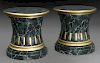 Pr. Louis XVI style carved wood pedestals with